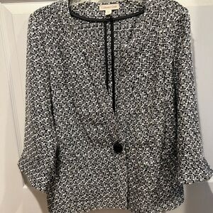 Coldwater Creek Black and White Tweed Jacket